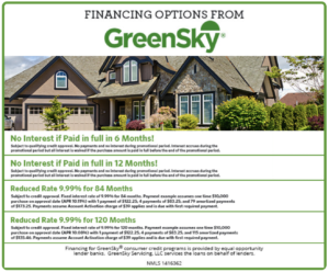 Financing Options from GreenSky